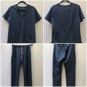 FIGS Scrub Top + Pants in Dark Harbor *Rare Color*